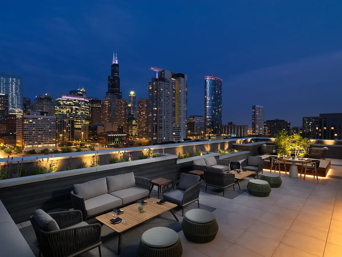 Nobu Chicago Rooftop Skyline View