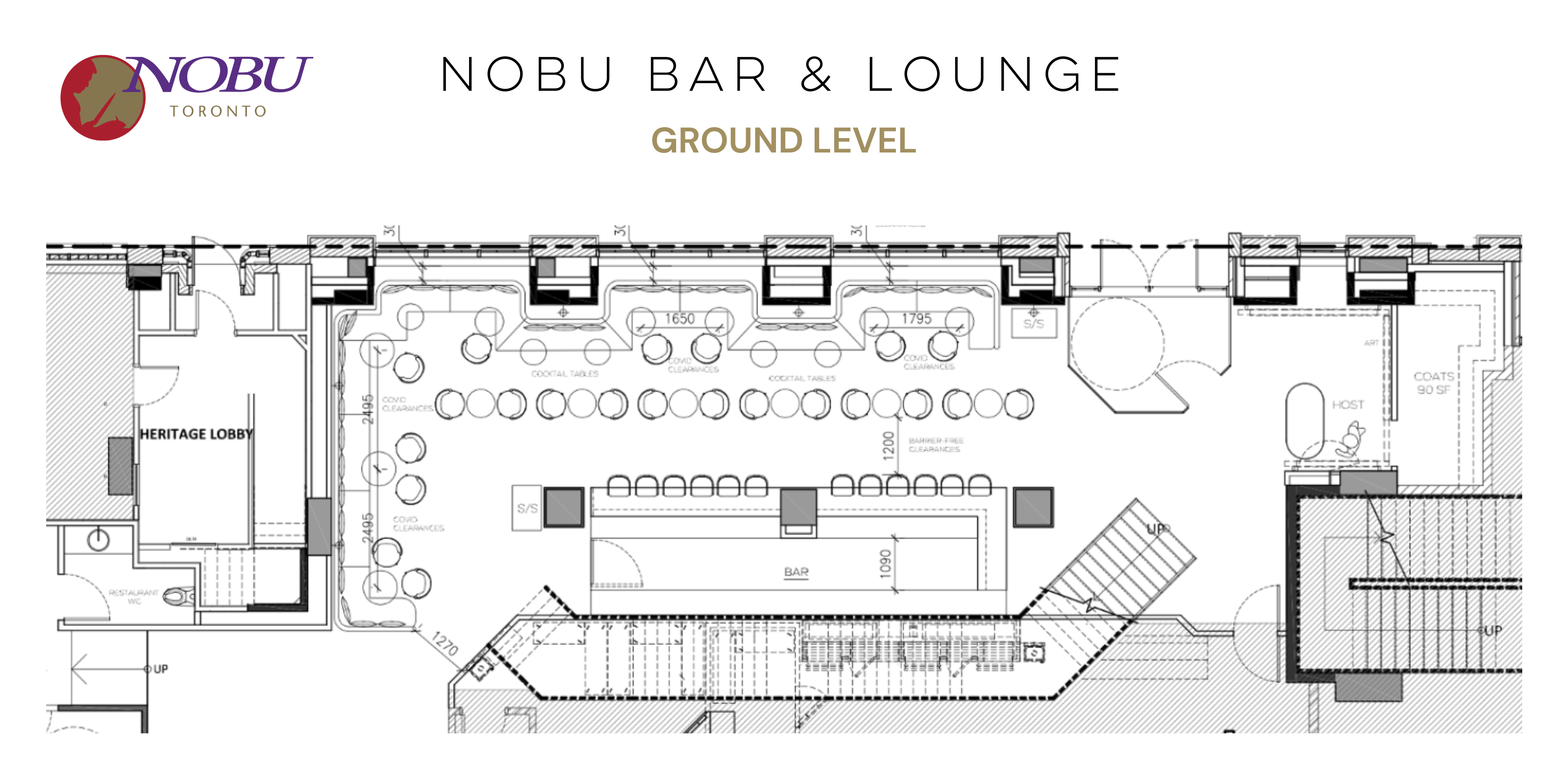 Nobu Toronto Bar Floorplan