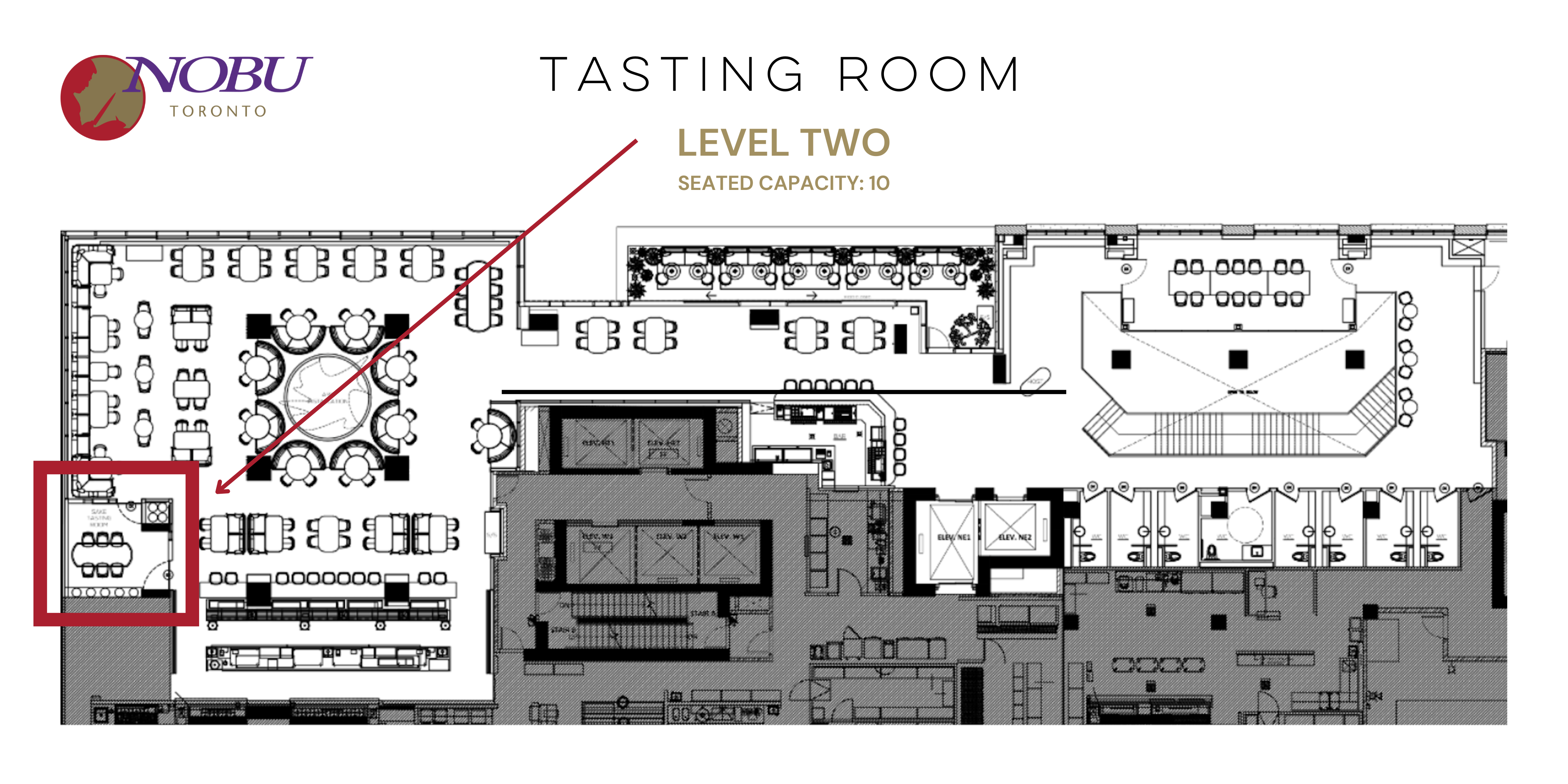 Nobu Toronto Tasting Room Floorplan
