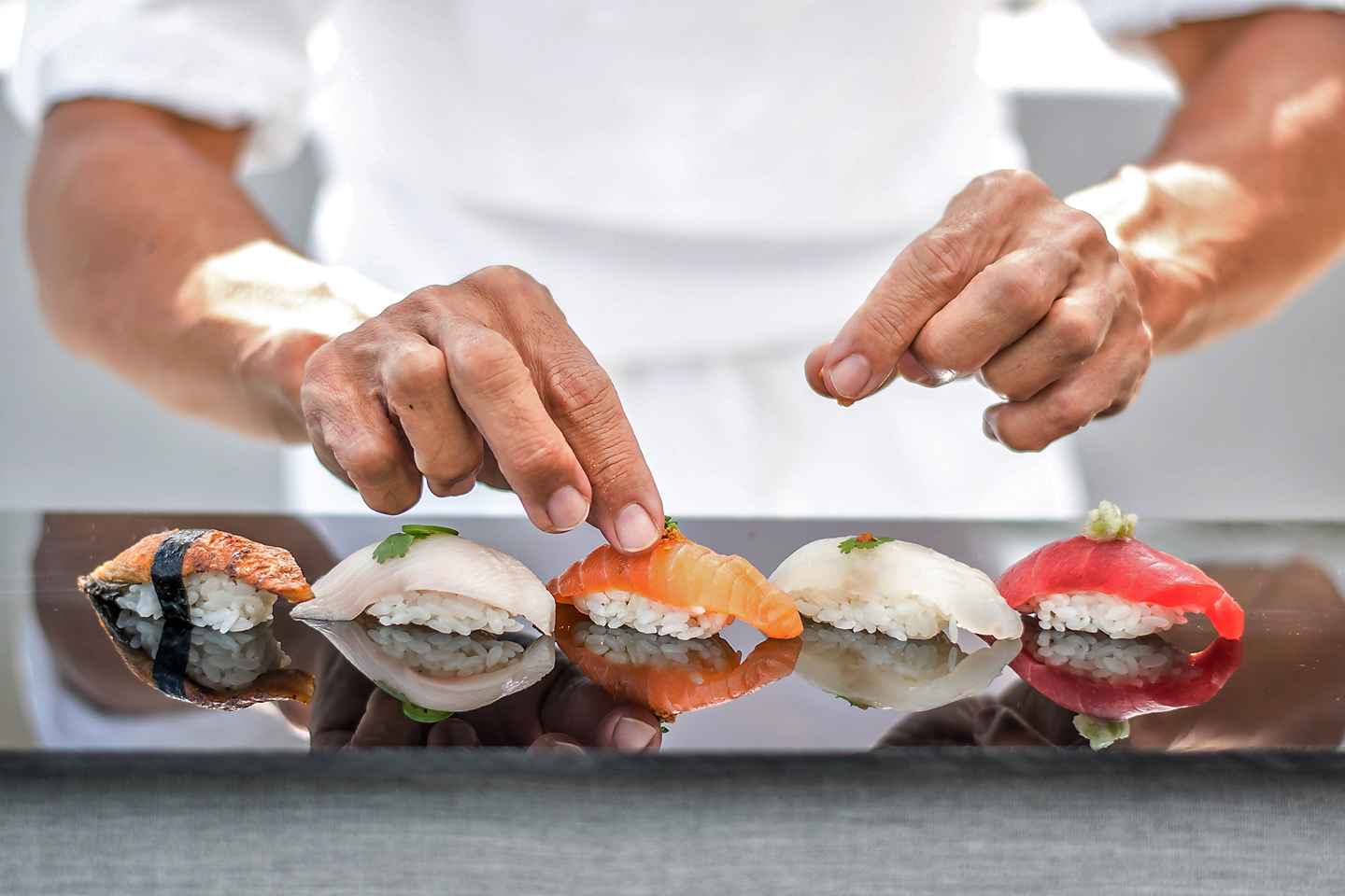 sushi platter hands tetsuya mia aid